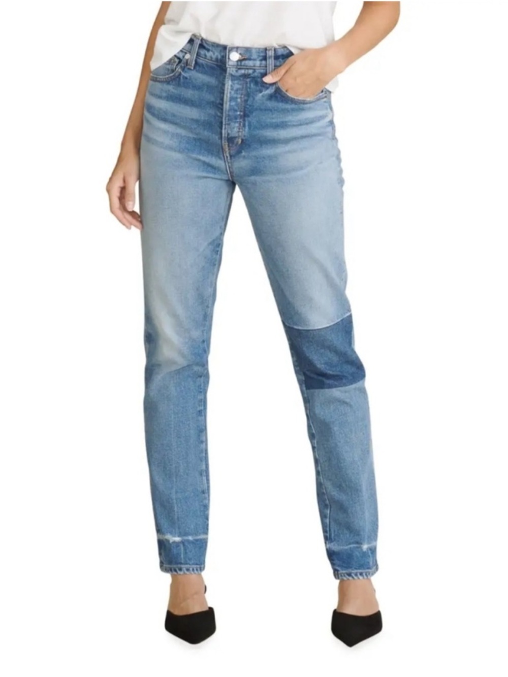 Veronica Beard Womens High Rise Ryleigh Straight Slim Jeans Blue Size 27/4